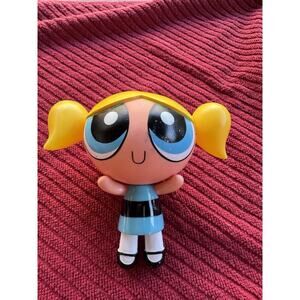Vintage Power Puff Girls BUBBLES 4.5” Vinyl Action Figure Cartoon Network 2000